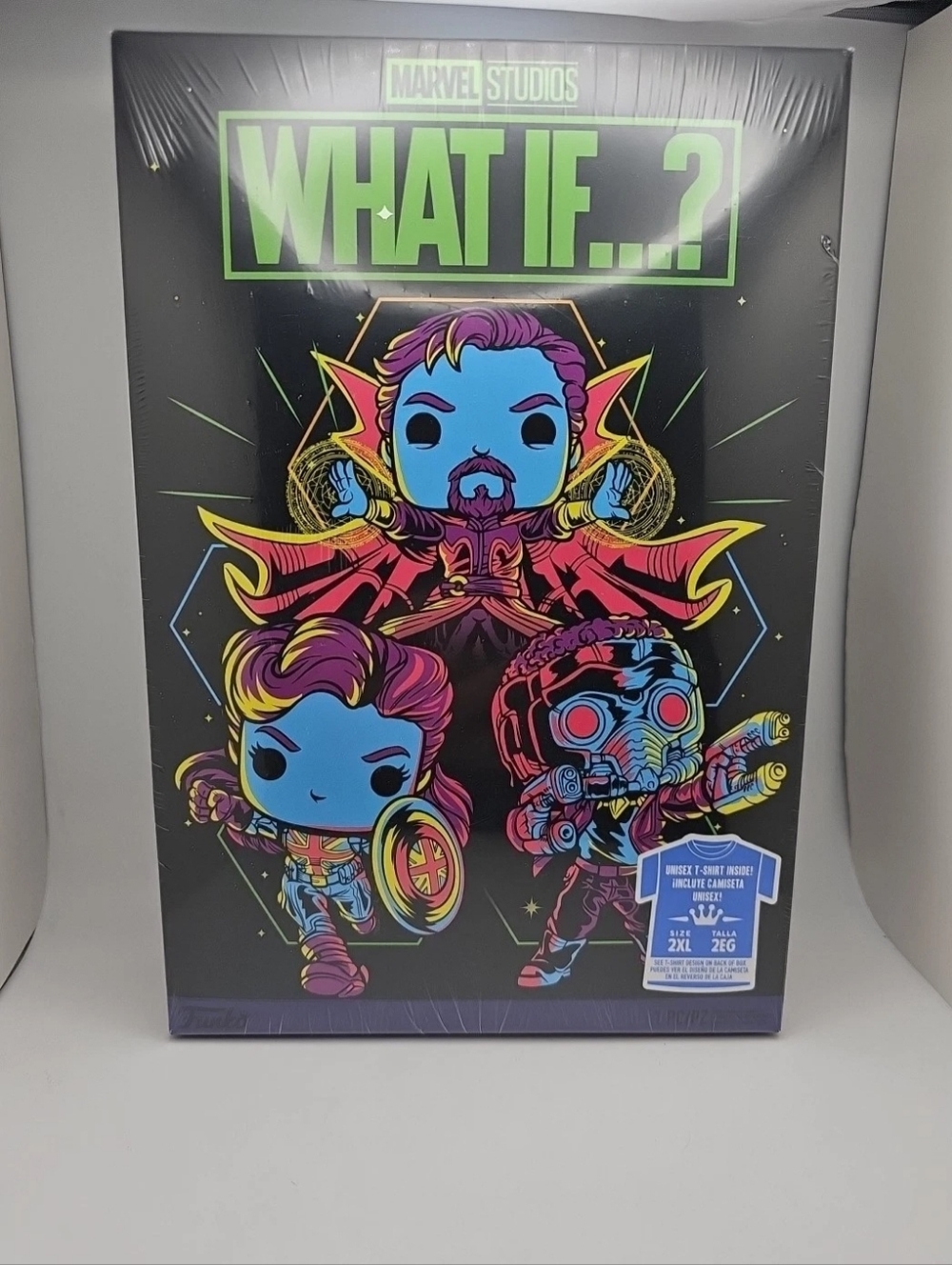 Funko Pop Marvel What If…? Blacklight T-Shirt 2XL Target Exclusive - New (C2)
